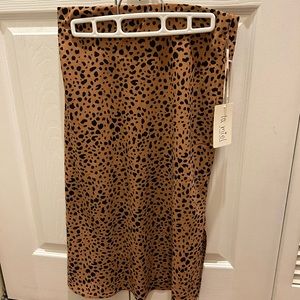 Small pull on midi skirt leopard La Miel